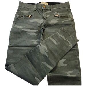 Democracy Womens AB Technology Camouflage Jeans Size 6 Green Crop Ankle Stretch
